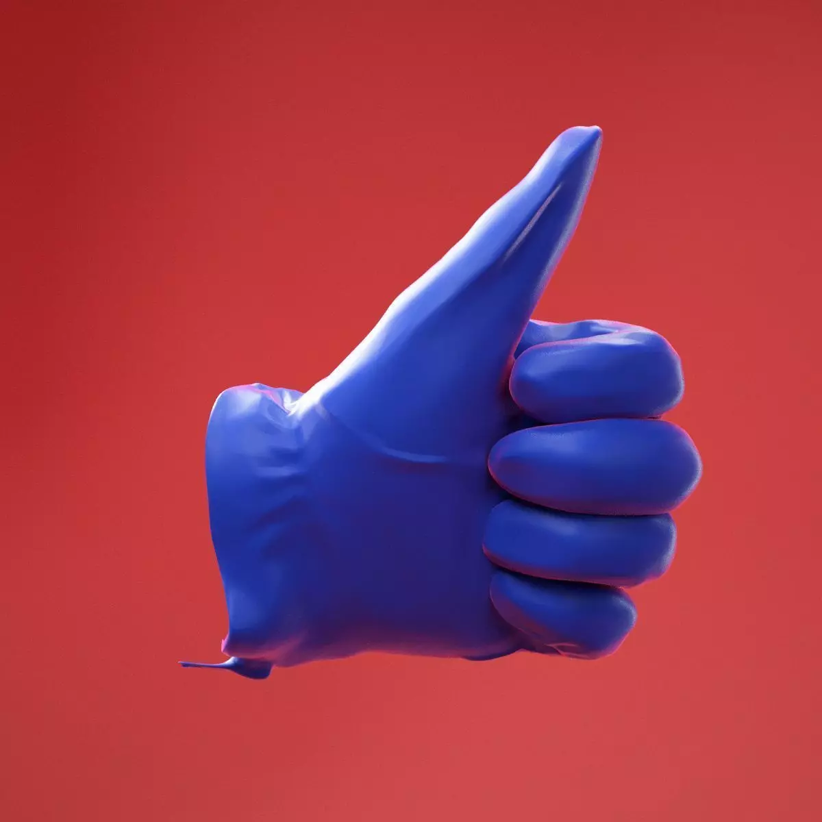 Male Gloved Hand 16 3D model_0