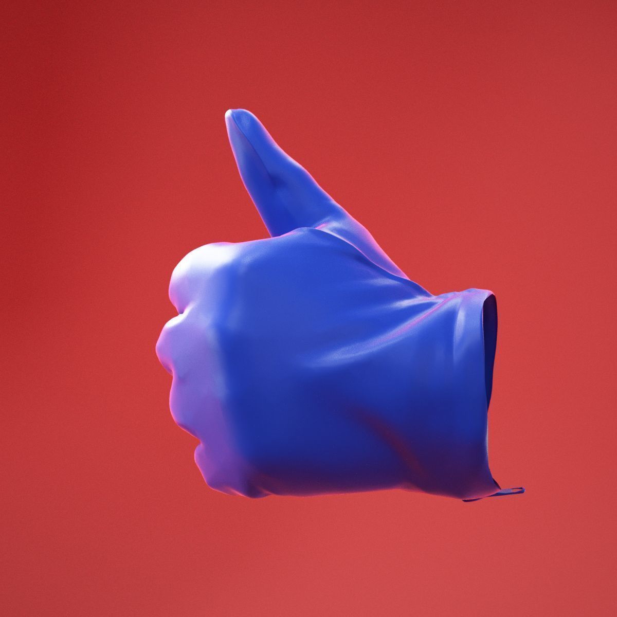 Male Gloved Hand 16 3D model_6