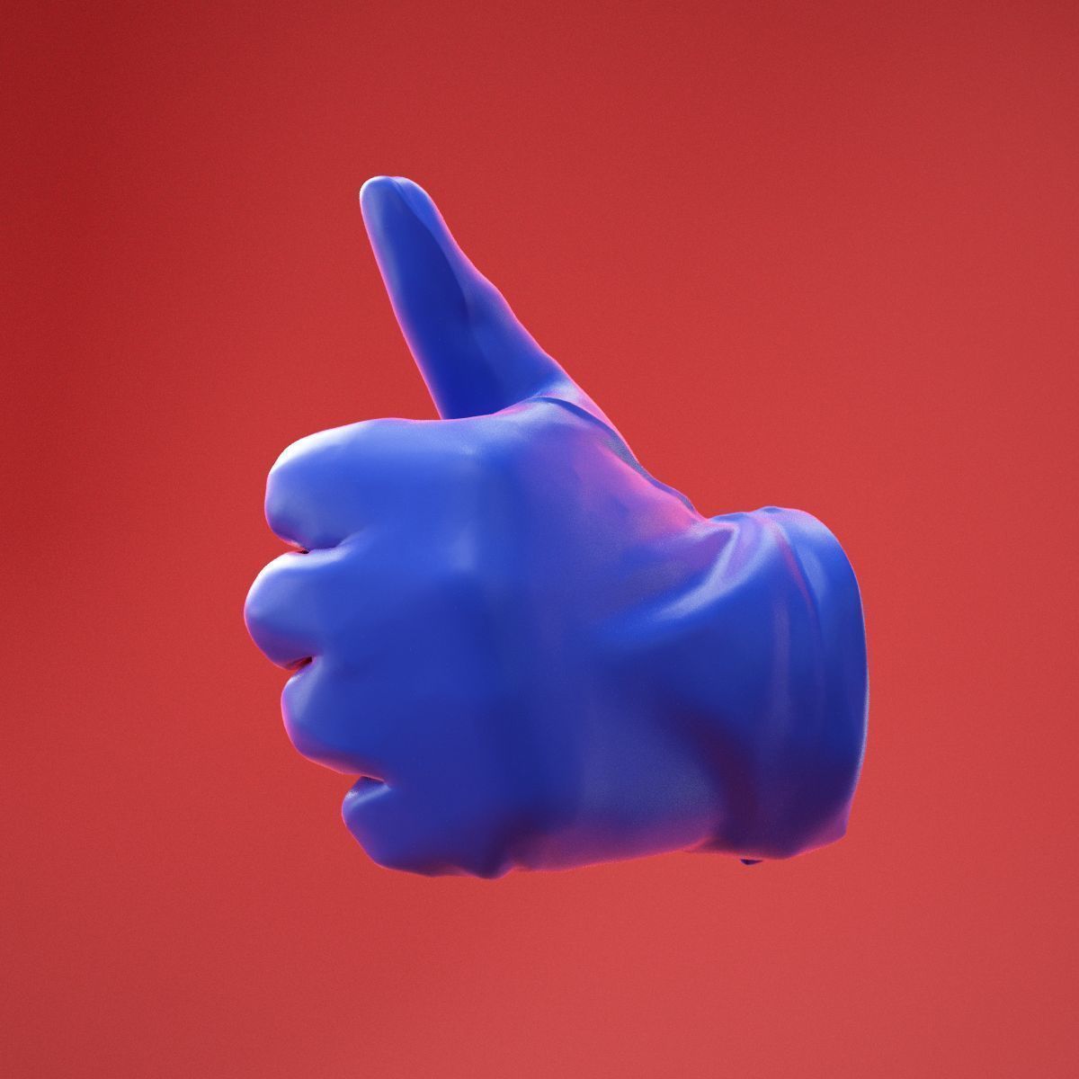 Male Gloved Hand 16 3D model_7