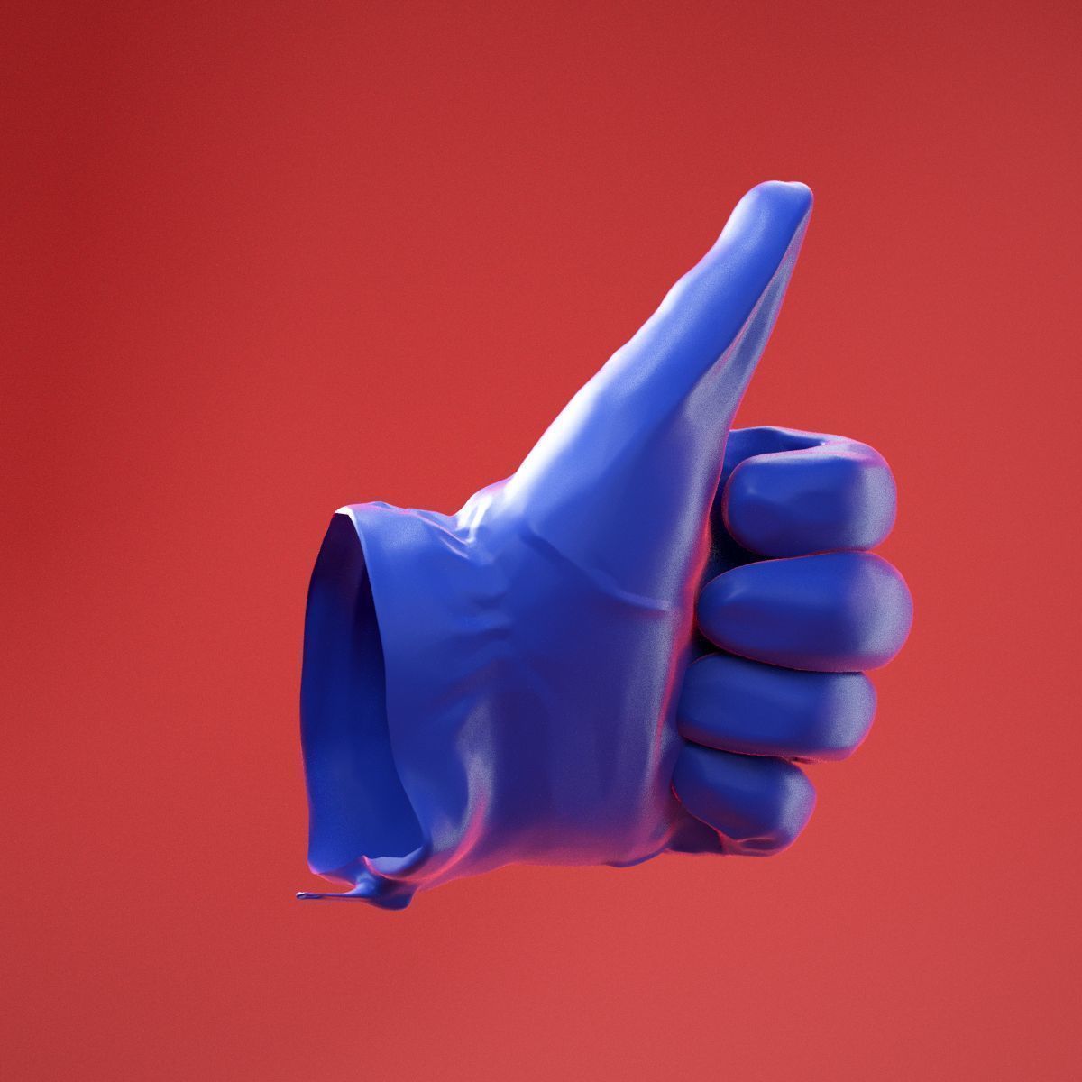 Male Gloved Hand 16 3D model_1