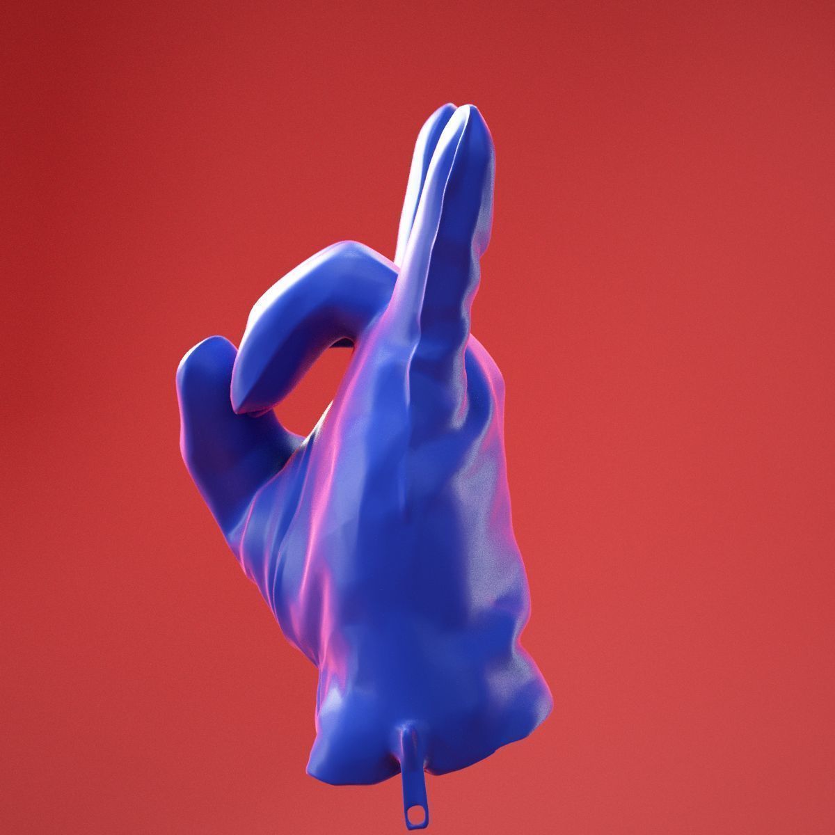 Male Gloved Hand 15 3D model_5