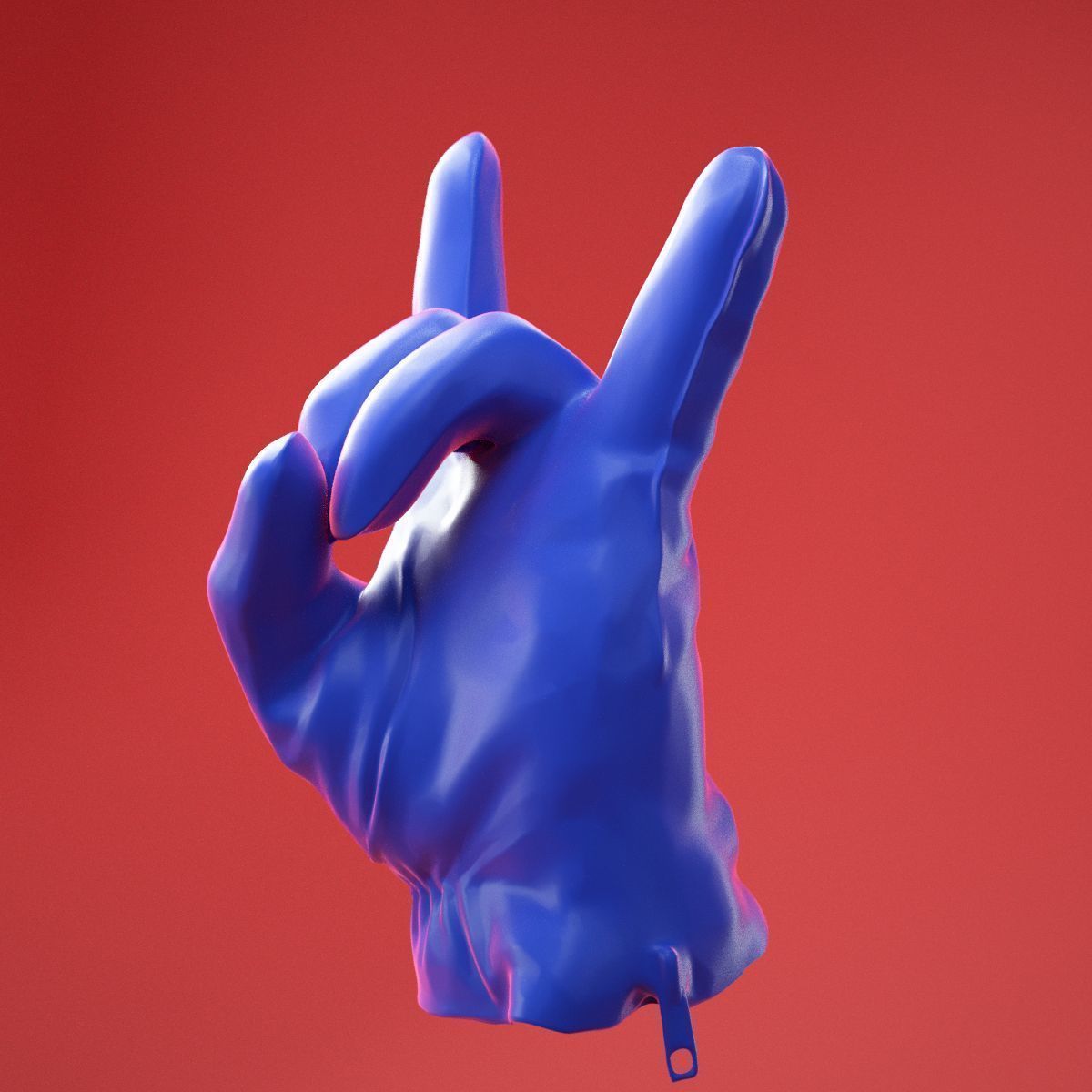 Male Gloved Hand 15 3D model_6