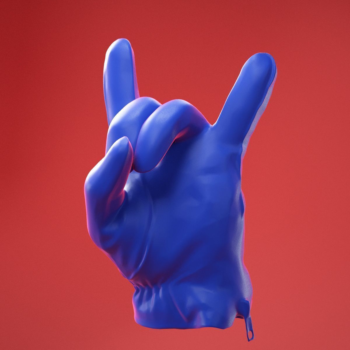 Male Gloved Hand 15 3D model_7