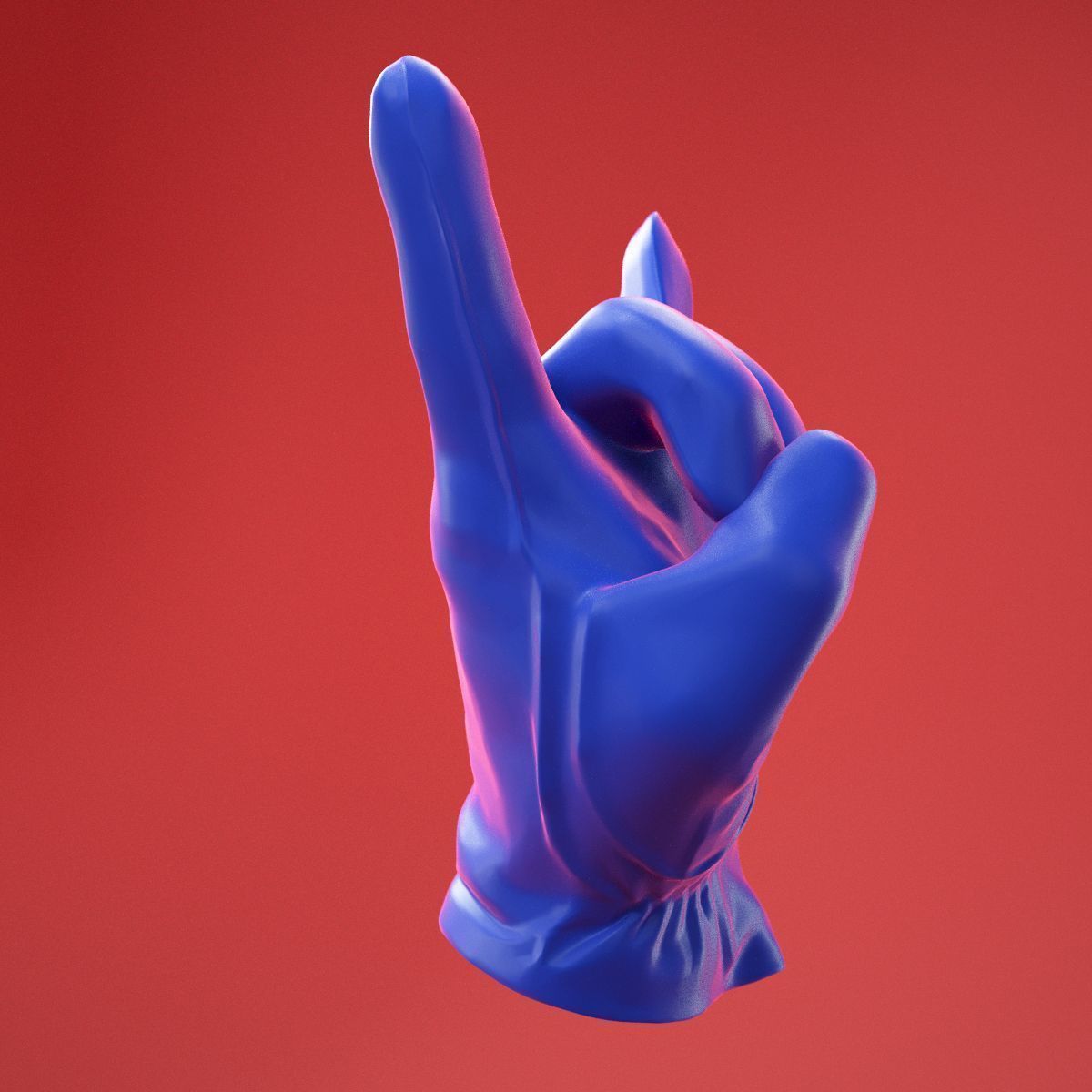 Male Gloved Hand 15 3D model_10
