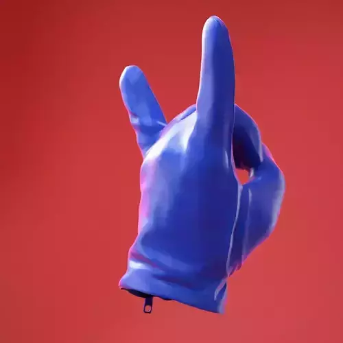 Male Gloved Hand 15 3D model