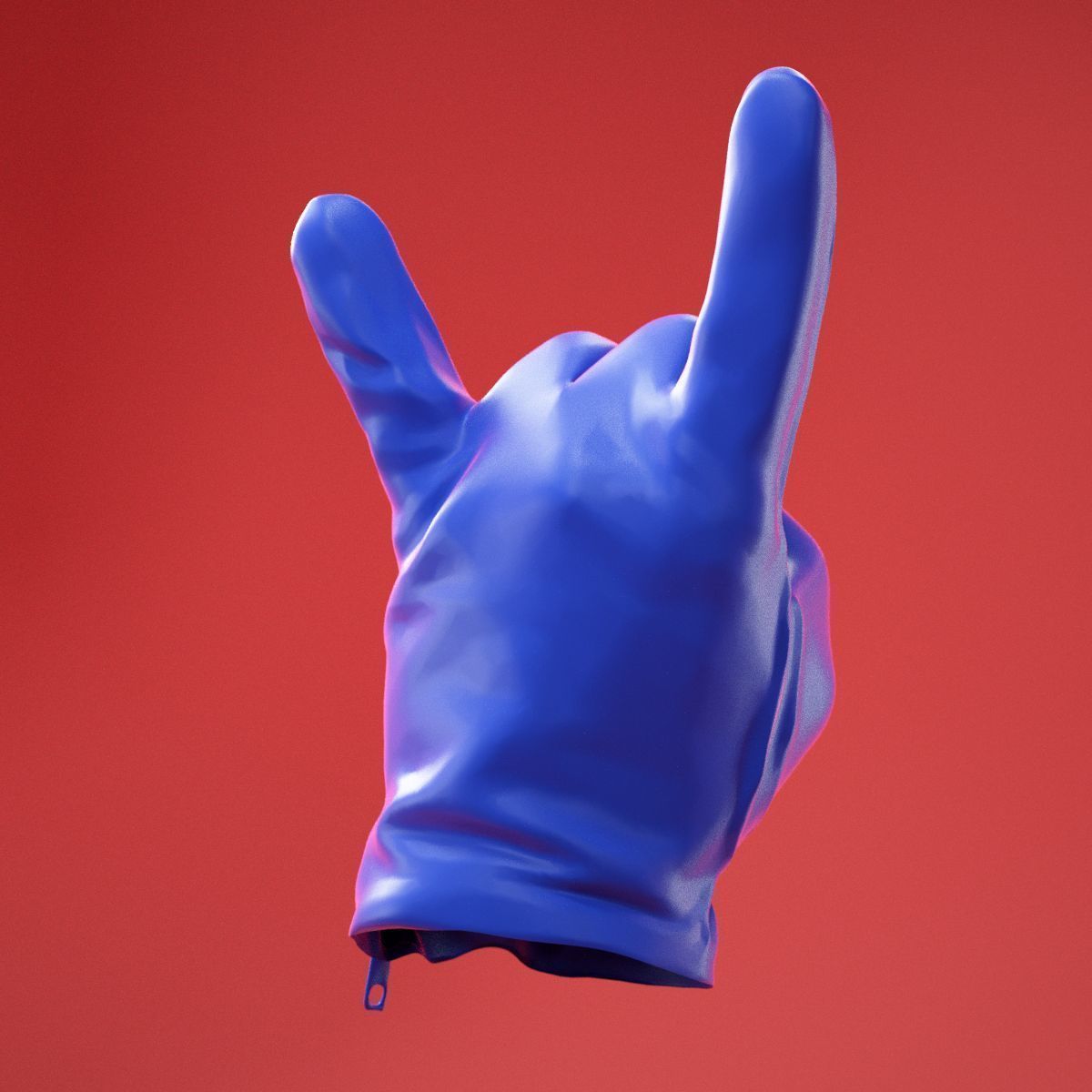 Male Gloved Hand 15 3D model_1