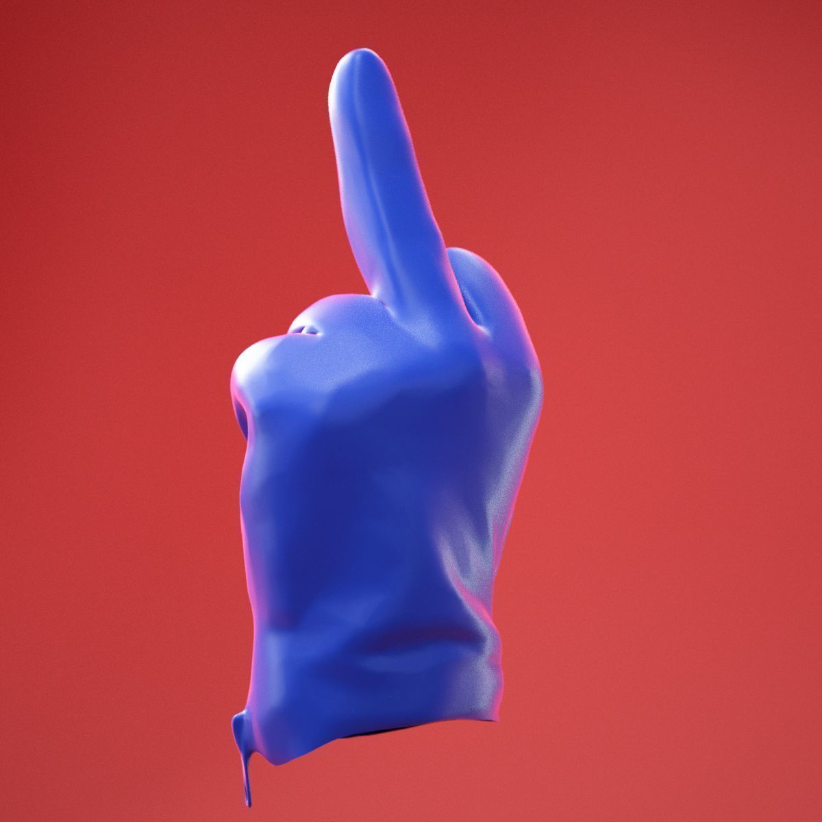 Male Gloved Hand 14 3D model_6