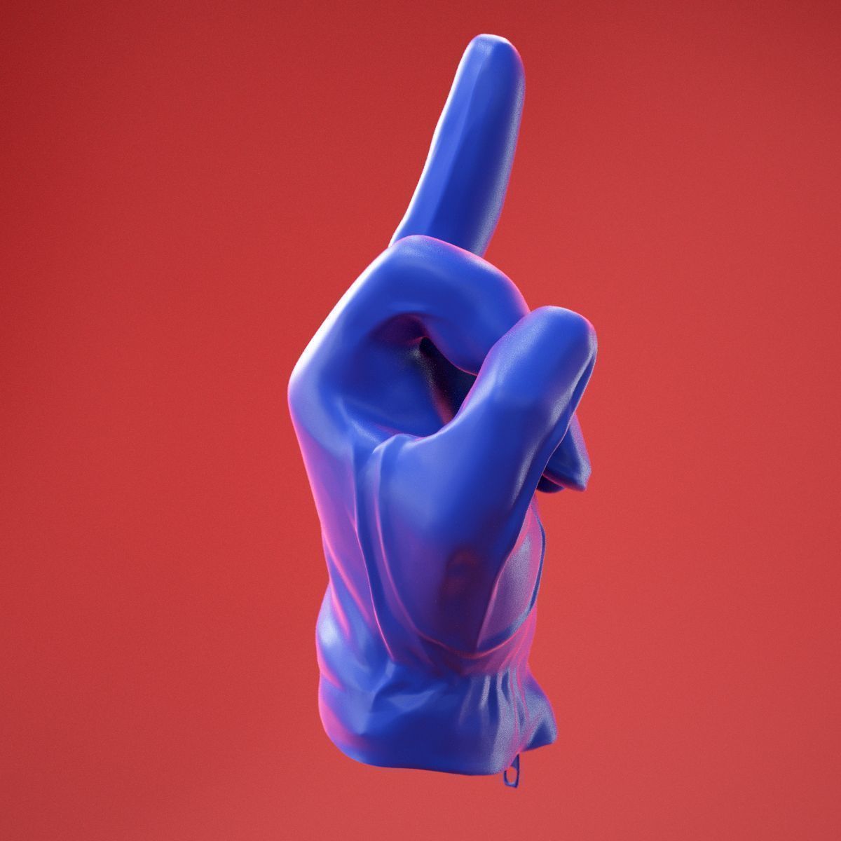 Male Gloved Hand 14 3D model_1