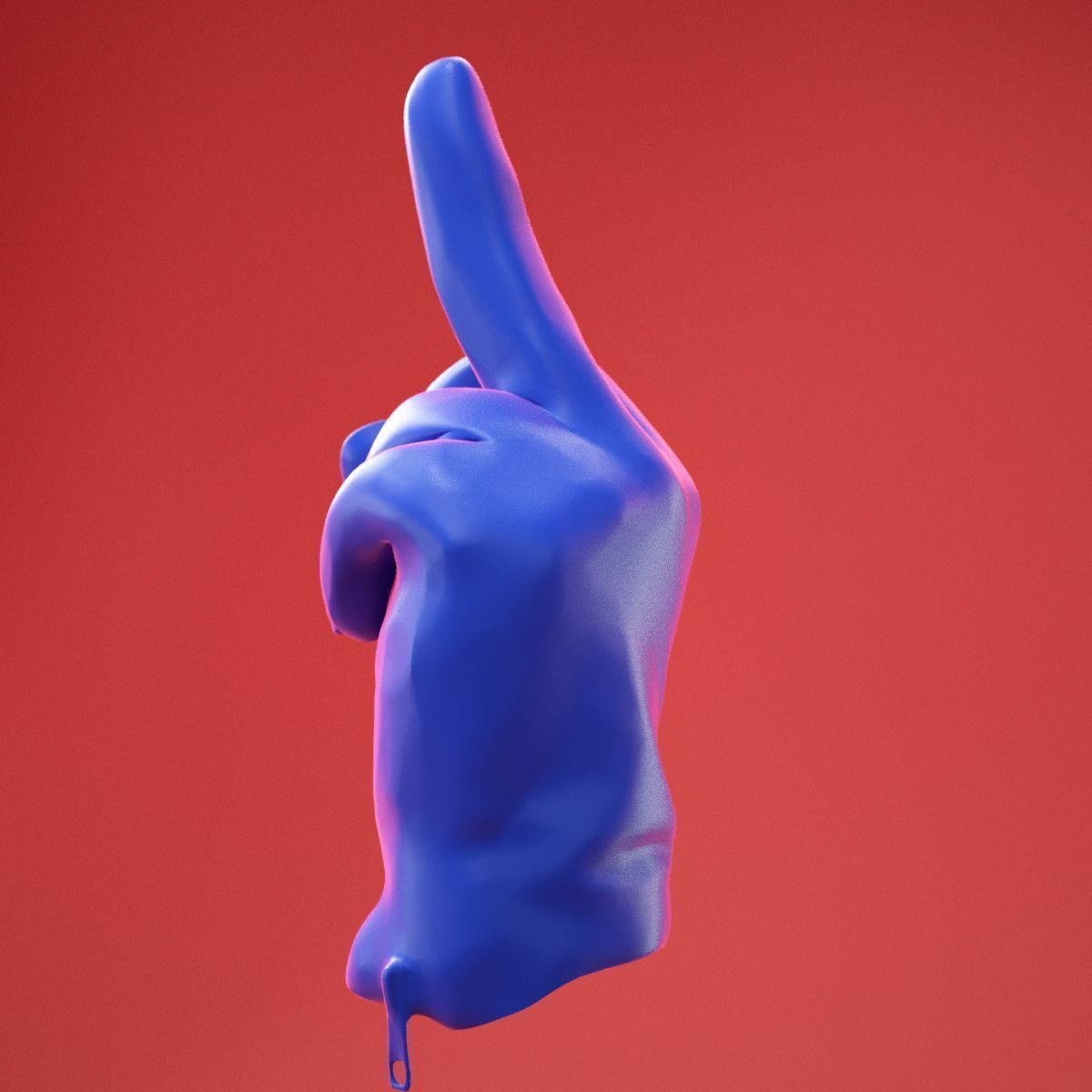 Male Gloved Hand 14 3D model_7