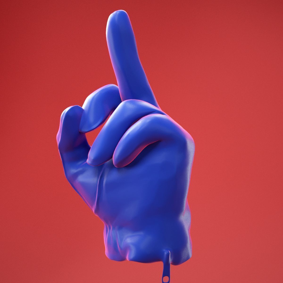 Male Gloved Hand 14 3D model_9