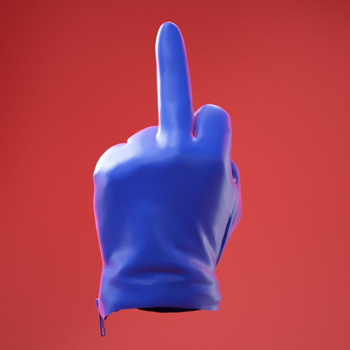 Male Gloved Hand 14 3D model_5