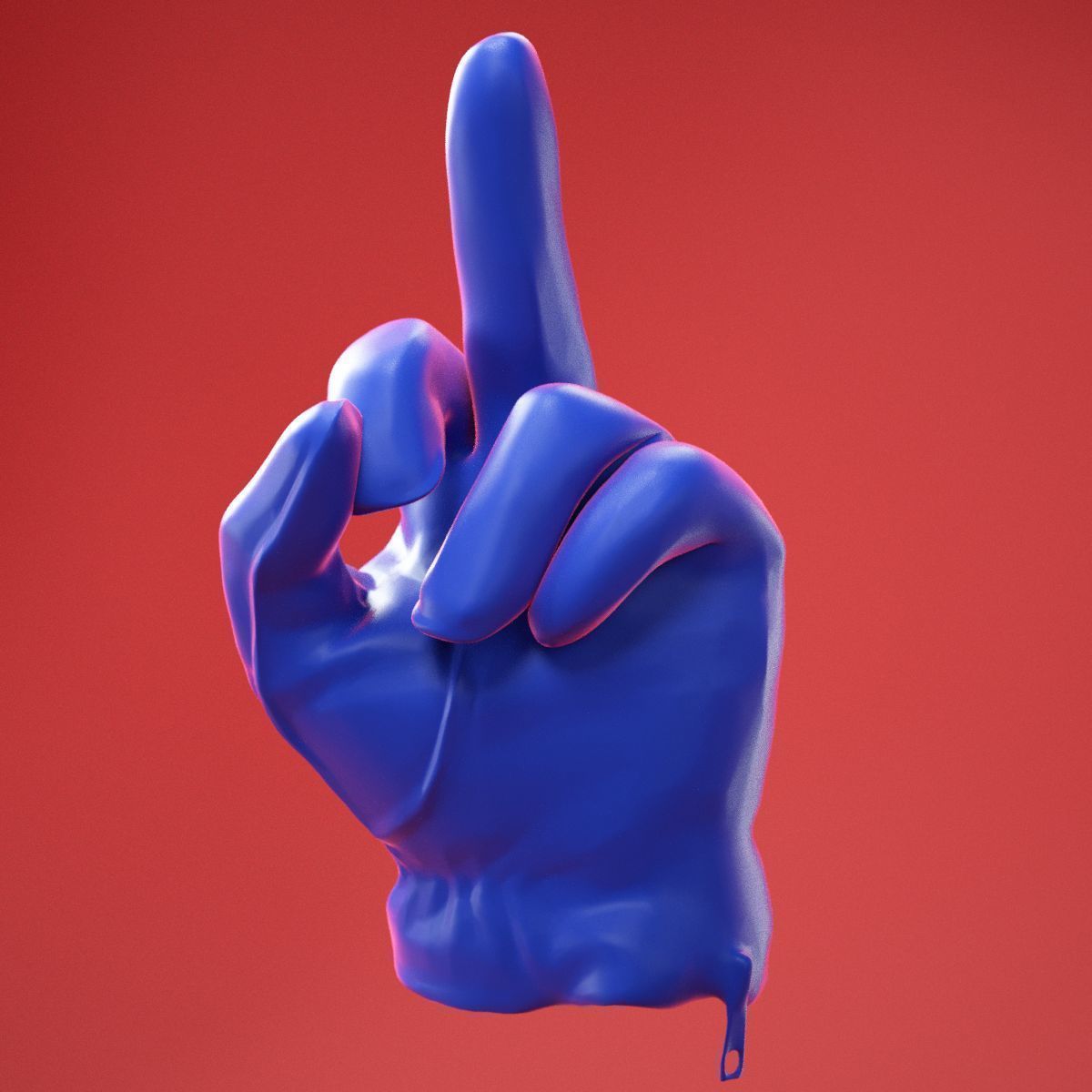 Male Gloved Hand 14 3D model_10