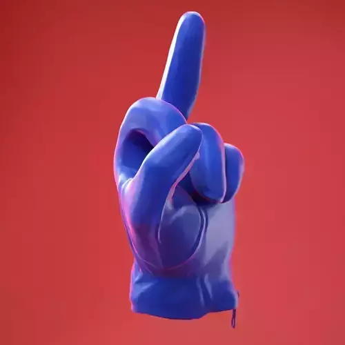 Male Gloved Hand 14 3D model