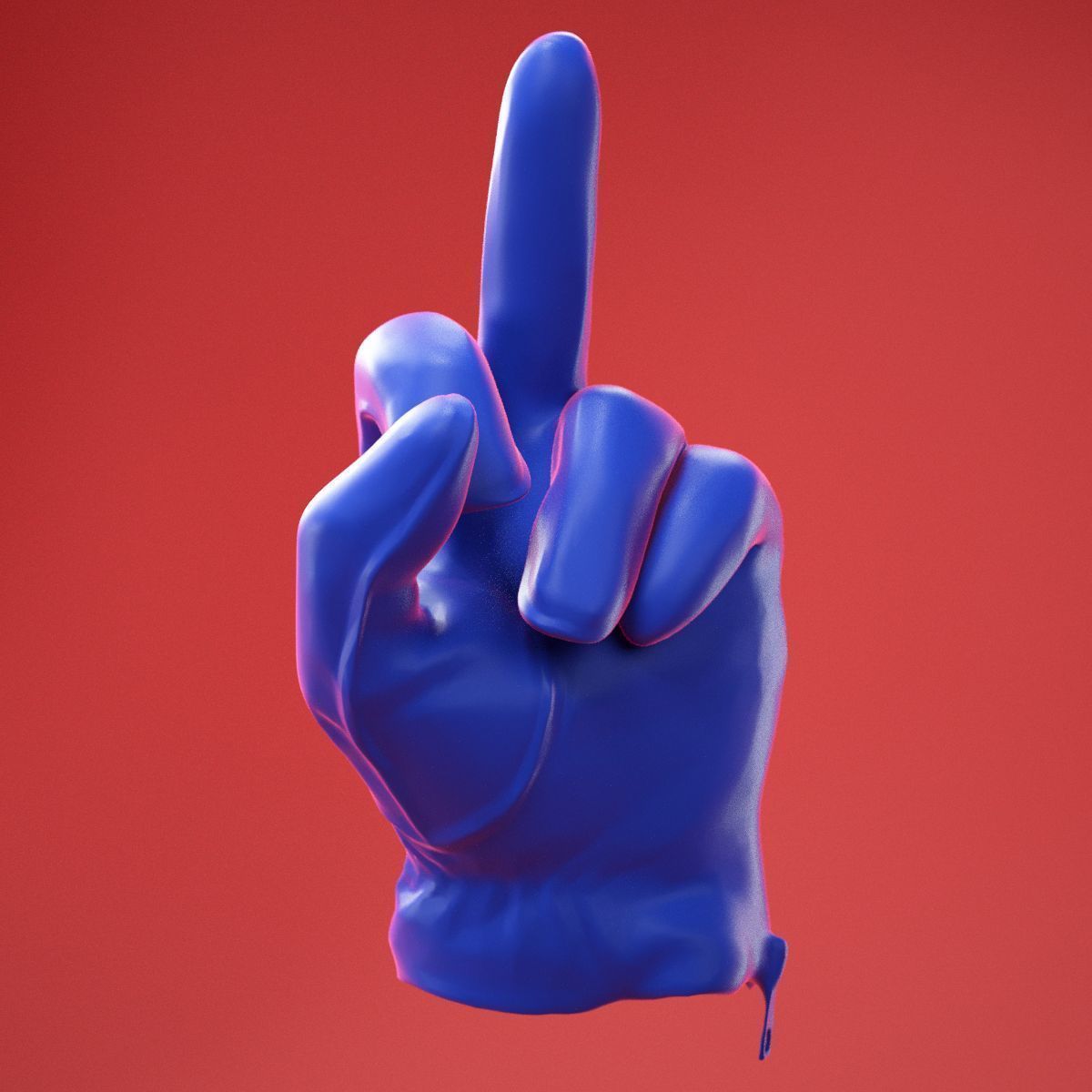 Male Gloved Hand 14 3D model_11