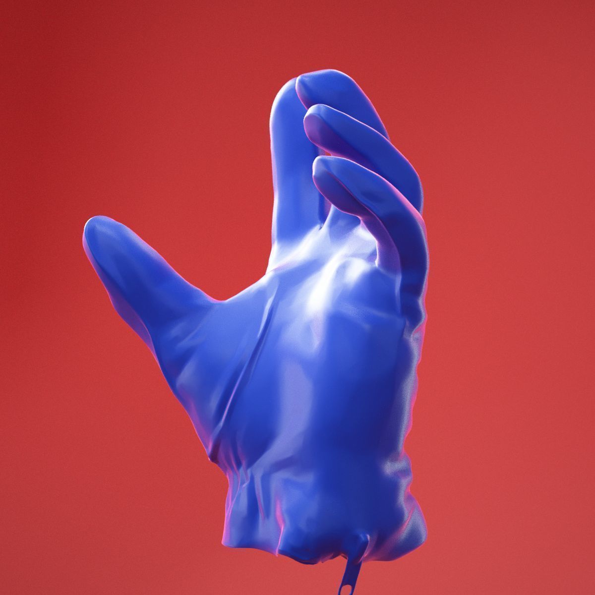 Male Gloved Hand 13 3D model_9
