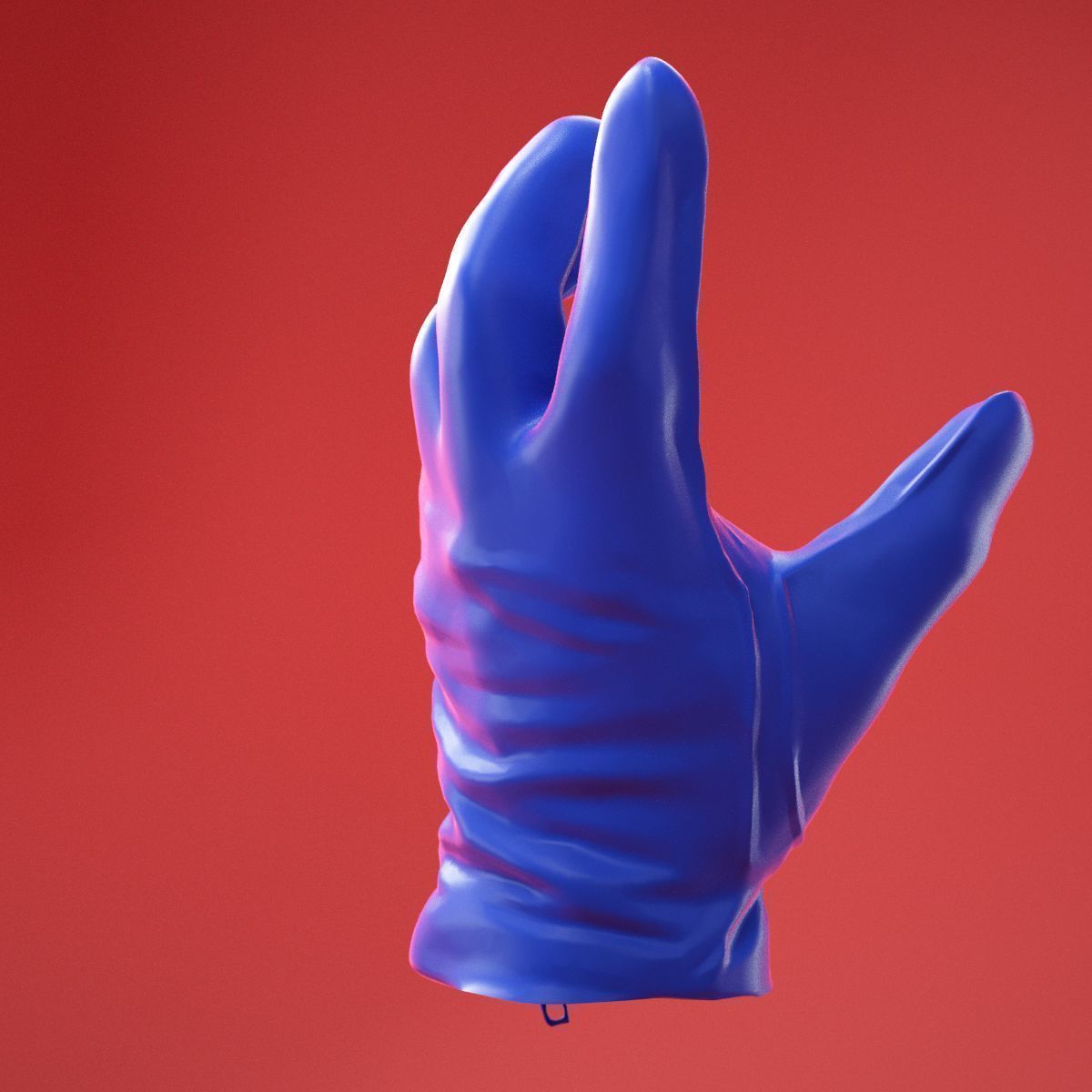 Male Gloved Hand 13 3D model_3