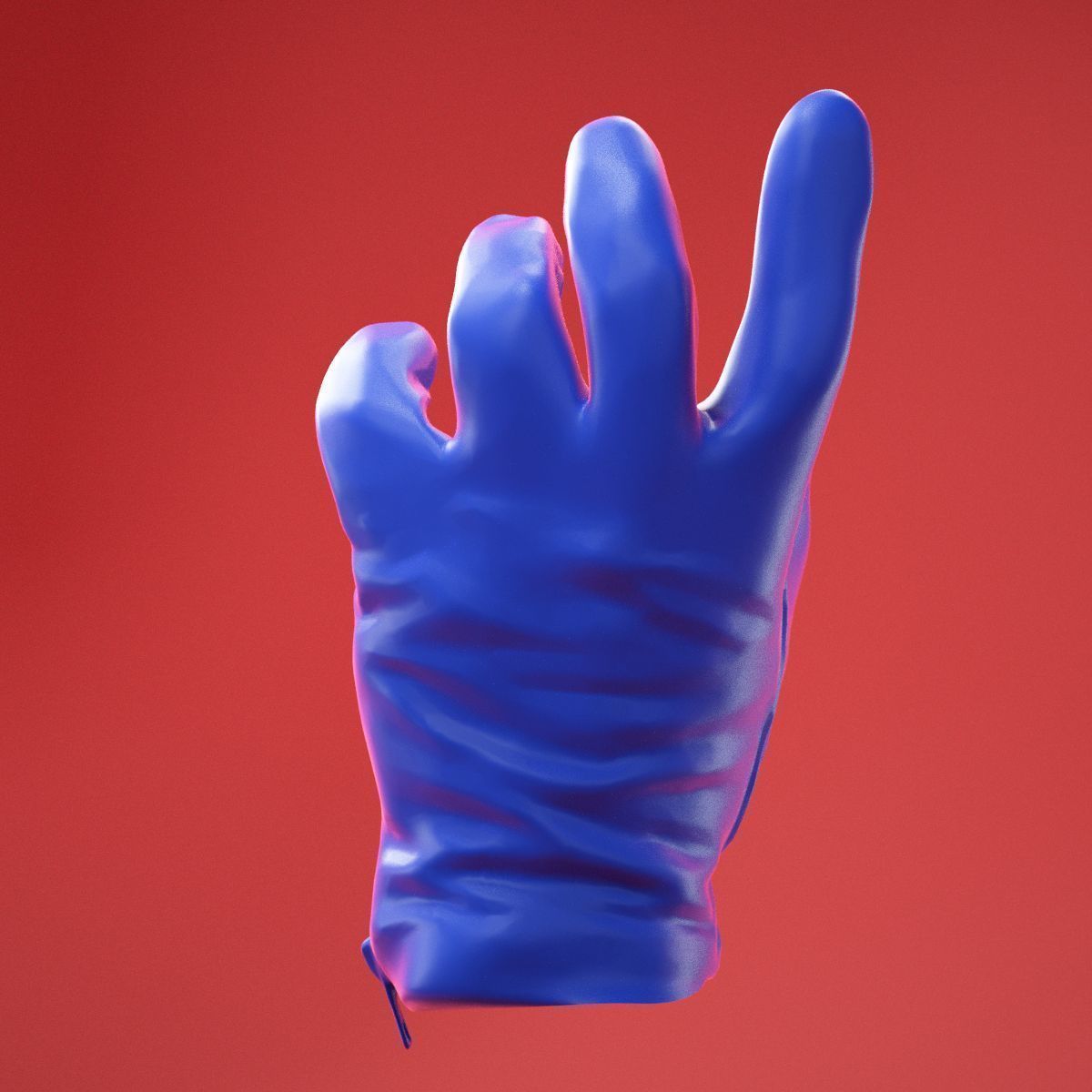 Male Gloved Hand 13 3D model_5