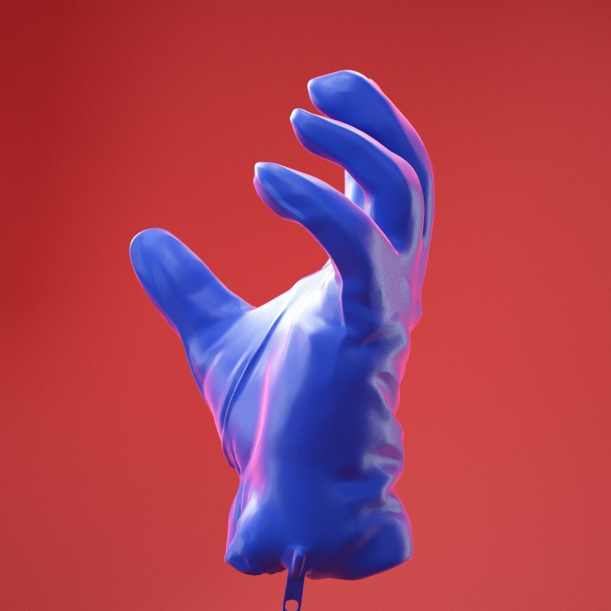 Male Gloved Hand 13 3D model_8