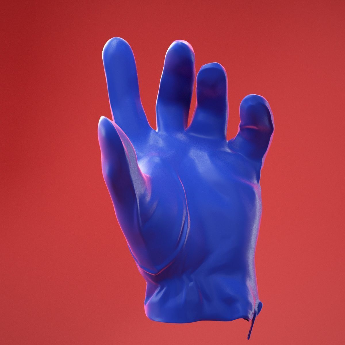 Male Gloved Hand 13 3D model_11