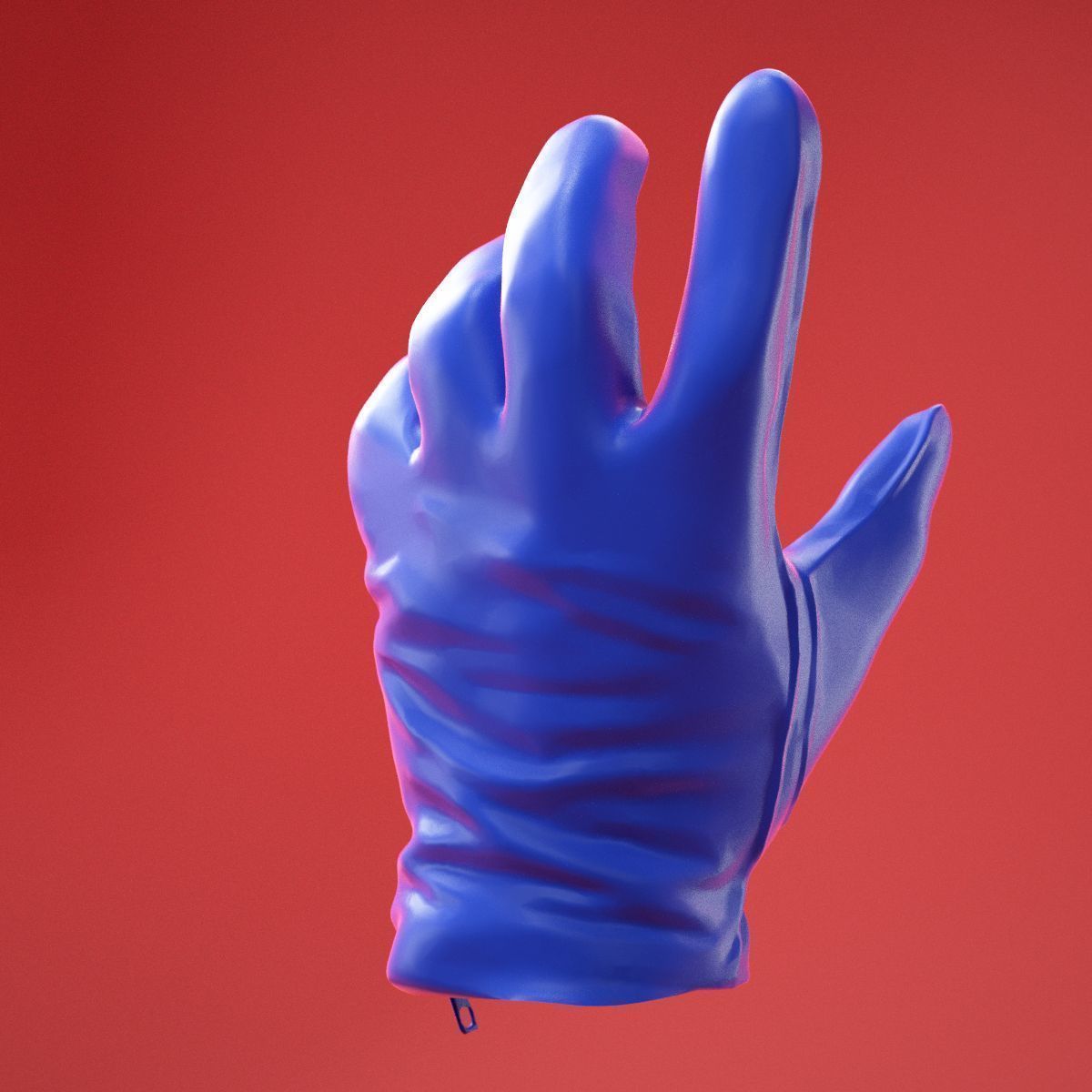 Male Gloved Hand 13 3D model_4