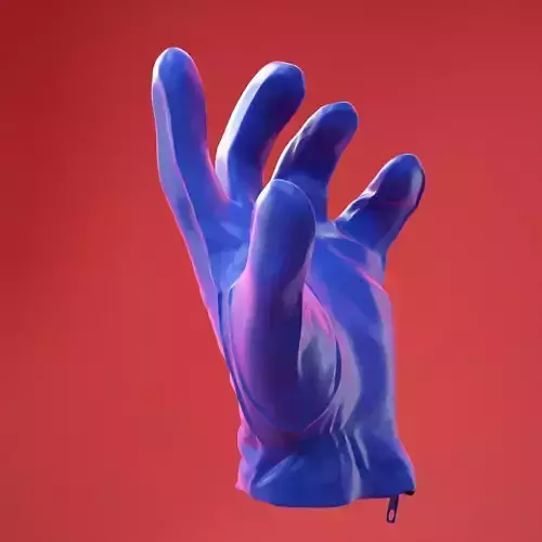 Male Gloved Hand 13 3D model