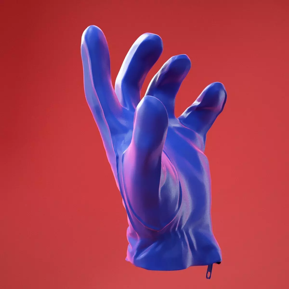 Male Gloved Hand 13 3D model_0