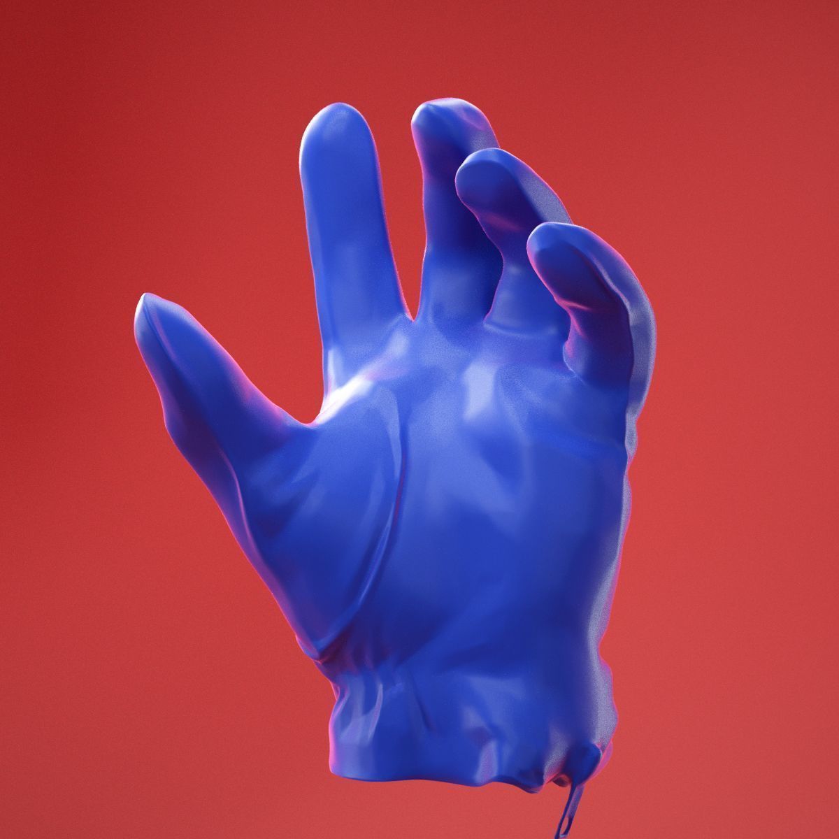 Male Gloved Hand 13 3D model_10