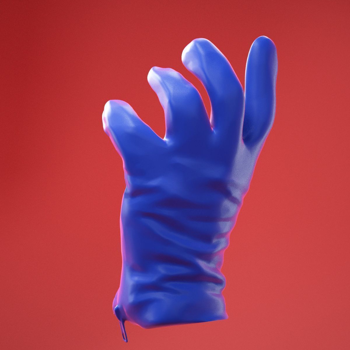Male Gloved Hand 13 3D model_6
