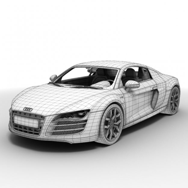 Audi R8 V10 2010 3D model_6