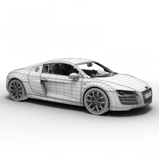 Audi R8 V10 2010 3D model_10
