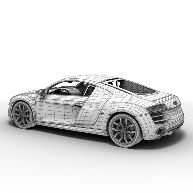 Audi R8 V10 2010 3D model_11