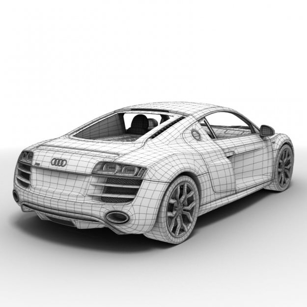 Audi R8 V10 2010 3D model_7
