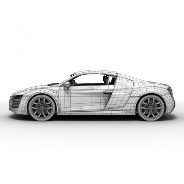 Audi R8 V10 2010 3D model_9