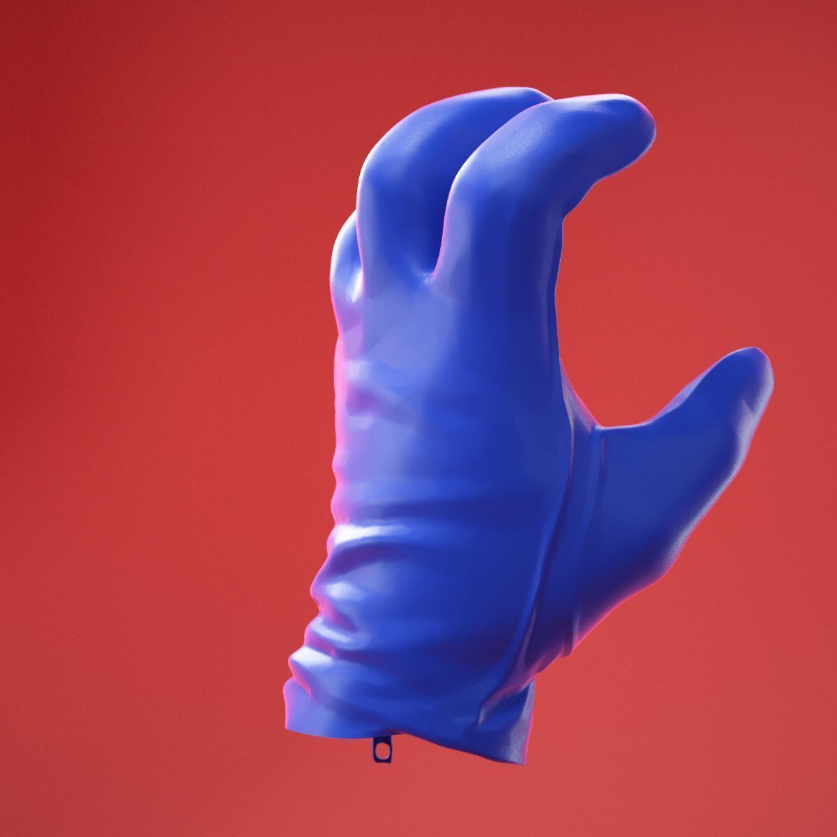 Male Gloved Hand 12 3D model_2