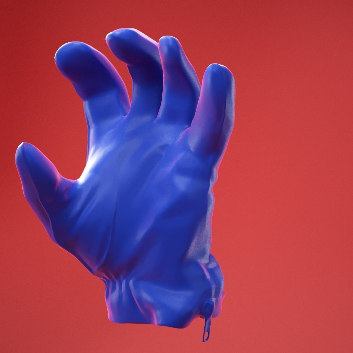 Male Gloved Hand 12 3D model_9