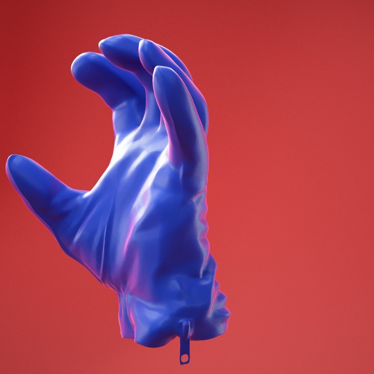 Male Gloved Hand 12 3D model_8