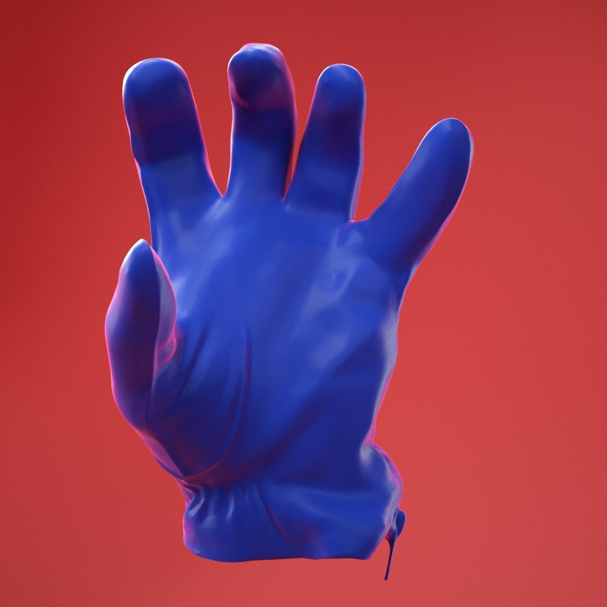 Male Gloved Hand 12 3D model_10