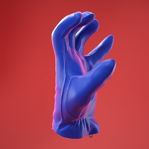 Male Gloved Hand 12 3D model