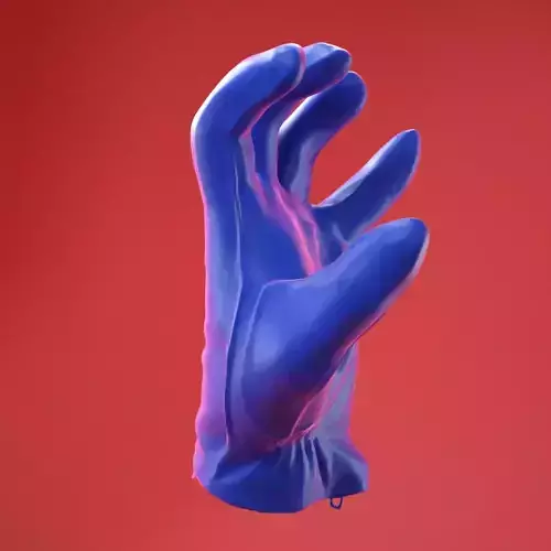 Male Gloved Hand 12 3D model