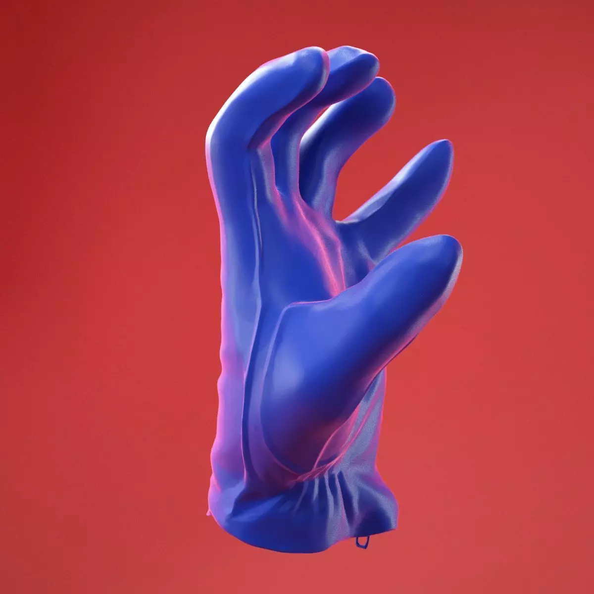 Male Gloved Hand 12 3D model_0