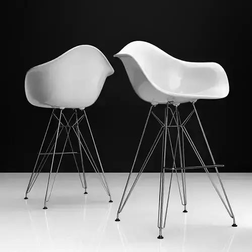 Eames DAR Bar plastic side chairs