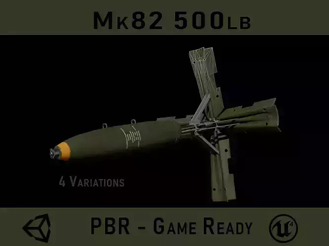 Mk82 500lb Bomb Low-poly 3D model