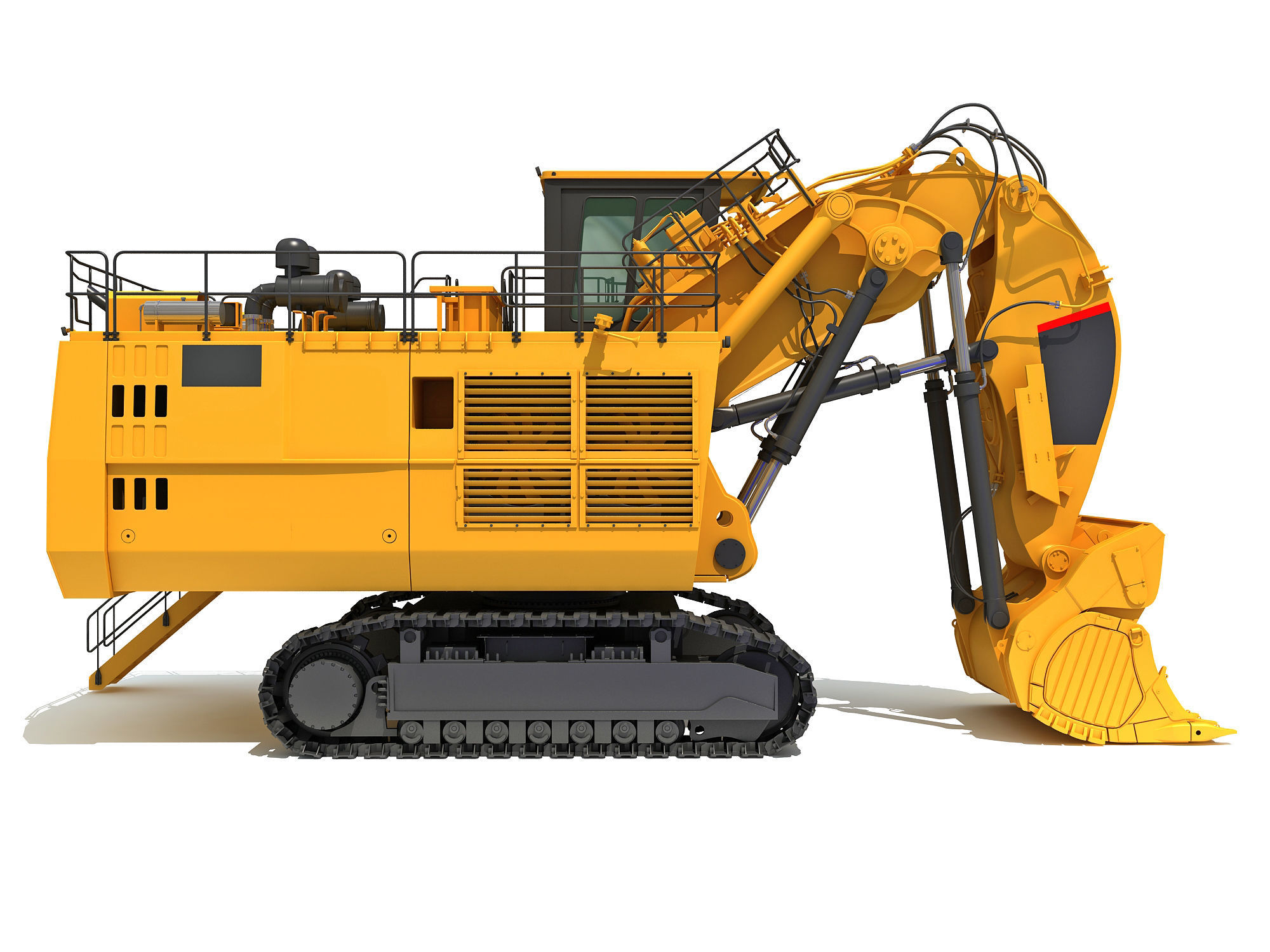 Mining Excavator 3D model_5