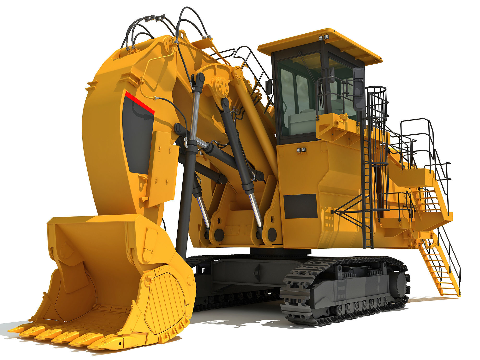 Mining Excavator 3D model_9
