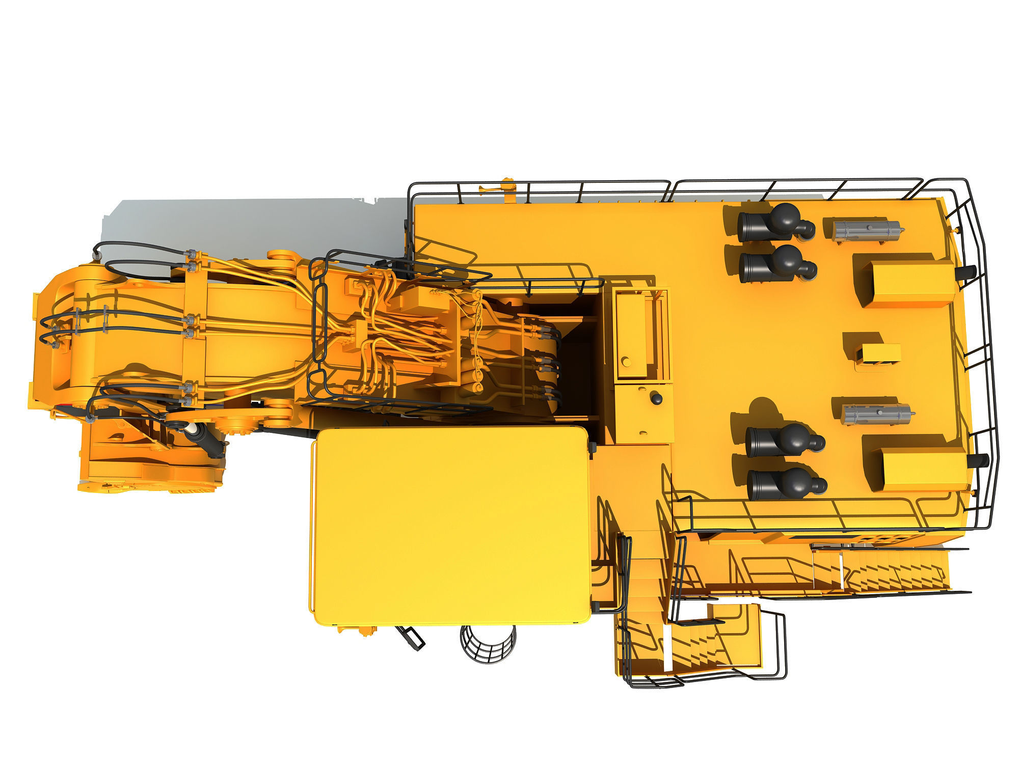 Mining Excavator 3D model_10