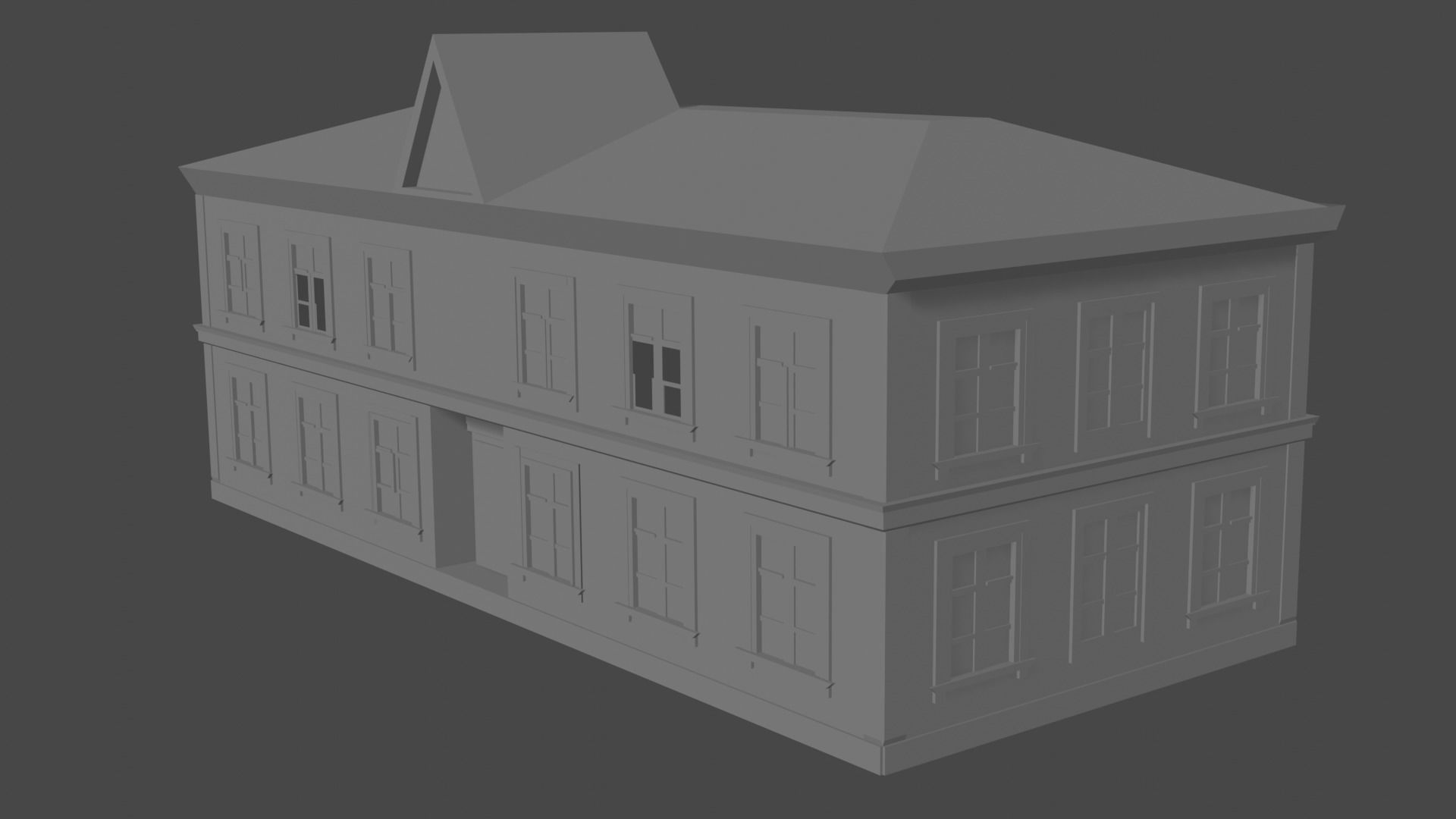 Apartment building Soviet Union Free low-poly 3D model_1