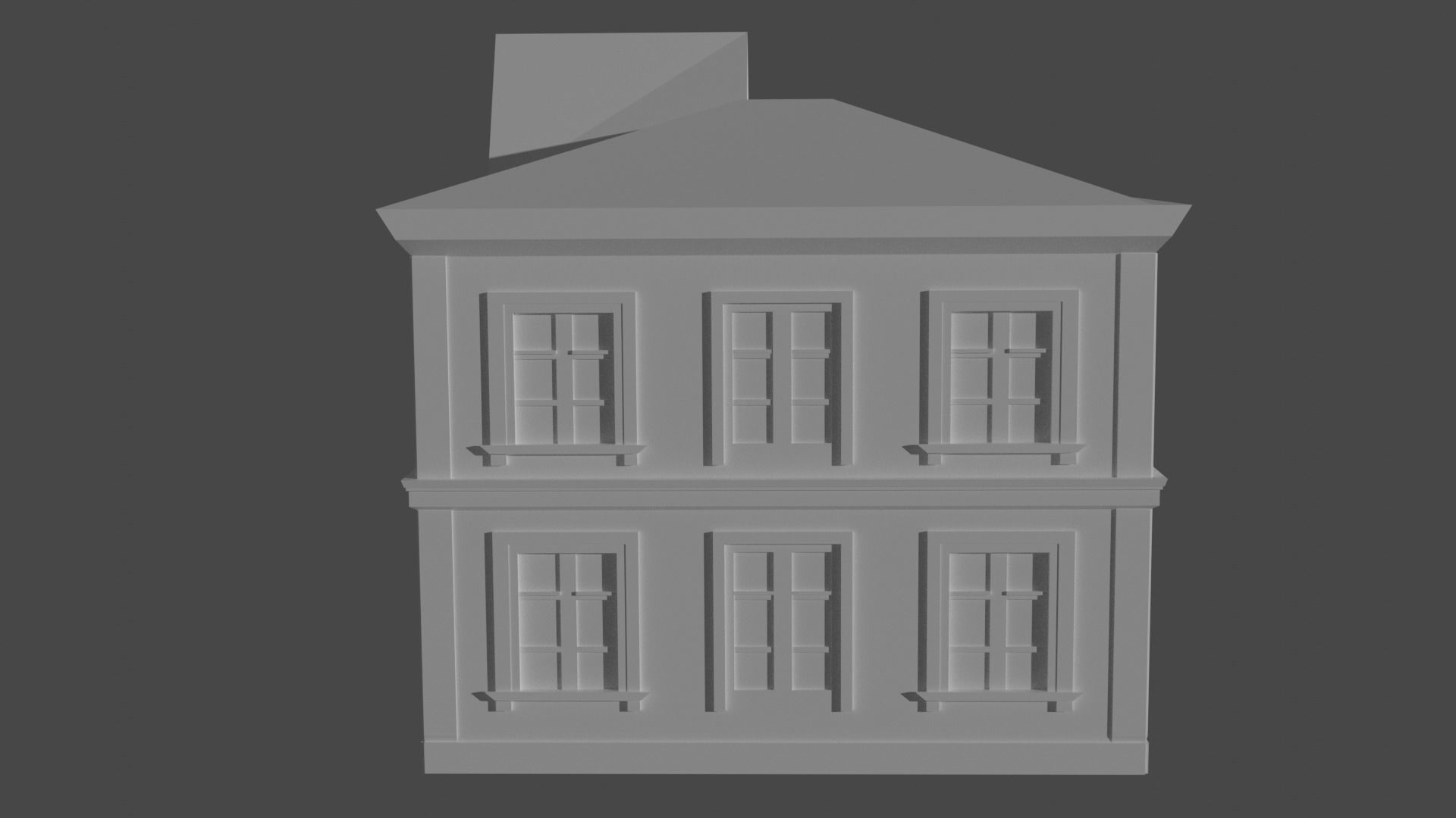 Apartment building Soviet Union Free low-poly 3D model_3