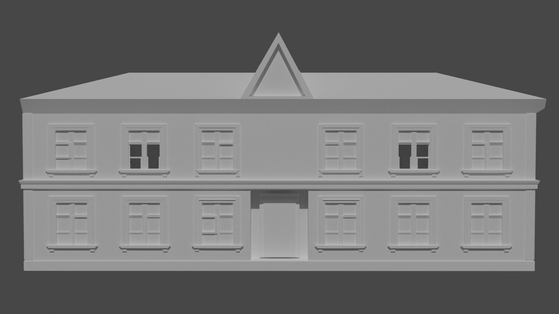 Apartment building Soviet Union Free low-poly 3D model_2