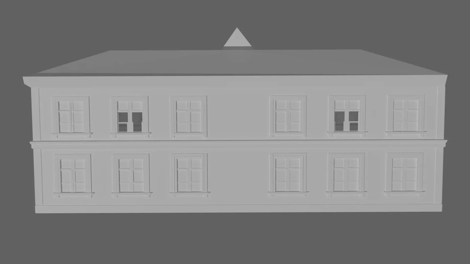 Apartment building Soviet Union Free low-poly 3D model_0