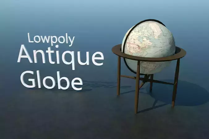 Antique Globe Free low-poly 3D model